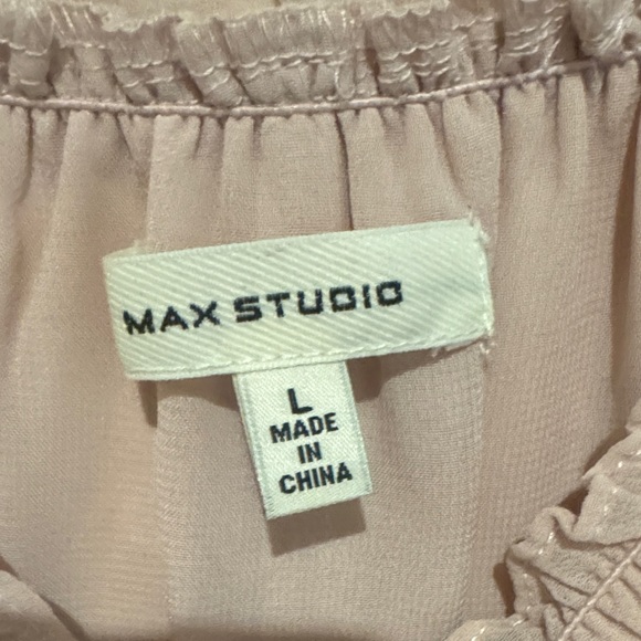 Max Studio Blush Off-Shoulder Blouse - Picture 2 of 4